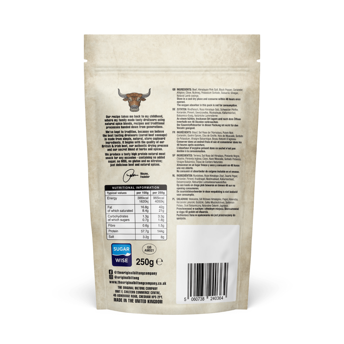 Traditional Original Droëwors Bites - The Original Biltong Company